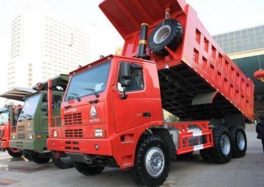 70 tonnes ZZ5707S3640AJ HOWO Chariot de décharge minier avec transmission manuelle