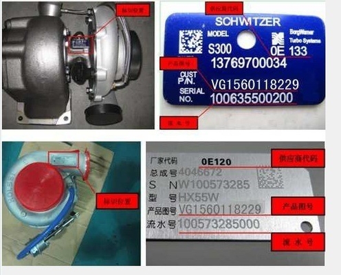 Compresseur de composants de carrosserie en acier ETS pour moteur Sinotruk HOWO Turbo Wd615.47 Vg1560118229