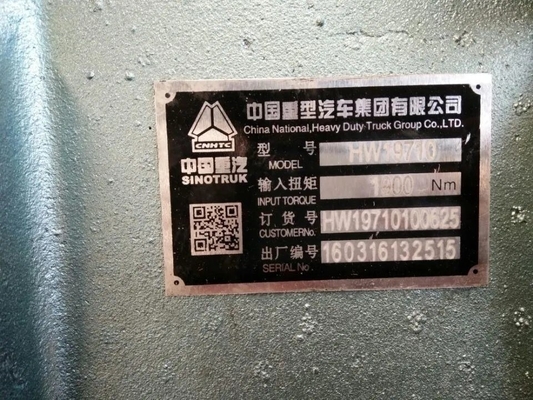 Moteur Weichai 612601080397 Hw19710 Sino Truck HOWO Pièces de camion Transmission Hw19710090610