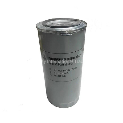 Filtre de moteur Sinotruk Jx0818 Filtre à huile VG61000070005 pour camion HOWO